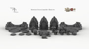 Darkstone Fortification Compatible Trihex Citadel Token and Marker Sets - Dragon's Rest Wargaming Terrain Scatter - Only-Games