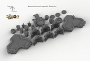 Darkstone Fortification Compatible Trihex Citadel Token and Marker Sets - Dragon's Rest Wargaming Terrain Scatter - Only-Games