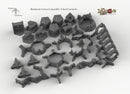 Darkstone Fortification Compatible Trihex Citadel Token and Marker Sets - Dragon's Rest Wargaming Terrain Scatter