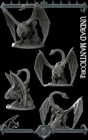 Undead Manticore - Wargaming Miniatures Monster Rocket Pig Games D&D, DnD - Only-Games