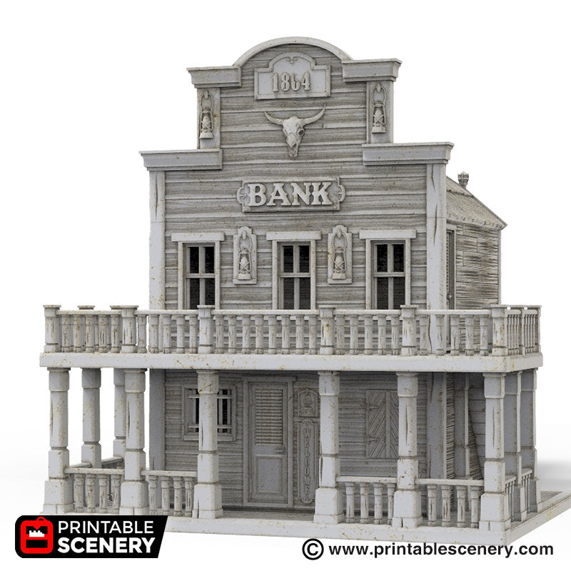 Bank - Time Warp - Printable Scenery Wargaming Terrain Scatter Western D&D, DnD - Only-Games
