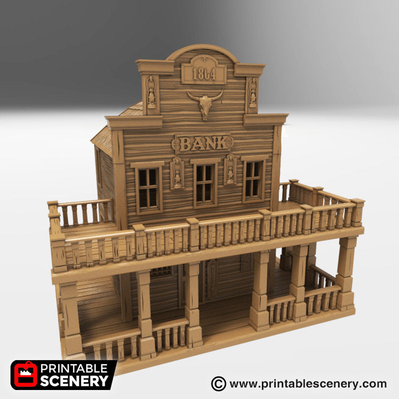 Bank - Time Warp - Printable Scenery Wargaming Terrain Scatter Western D&D, DnD - Only-Games
