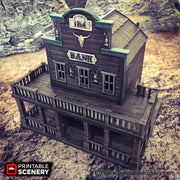 Bank - Time Warp - Printable Scenery Wargaming Terrain Scatter Western D&D, DnD - Only-Games