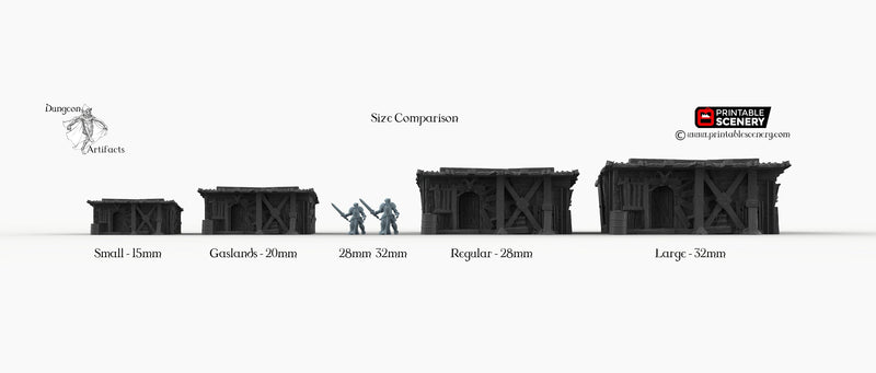 Scrap Yard House - 15mm 28mm 20mm 32mm Brave New Worlds Wasteworld Gaslands Terrain Scatter D&D DnD - Only-Games