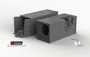 Wasteland Shipping Containers - Brave New Worlds - Printable Scenery Wasteworld Gaslands Terrain Scatter D&D DnD - Only-Games