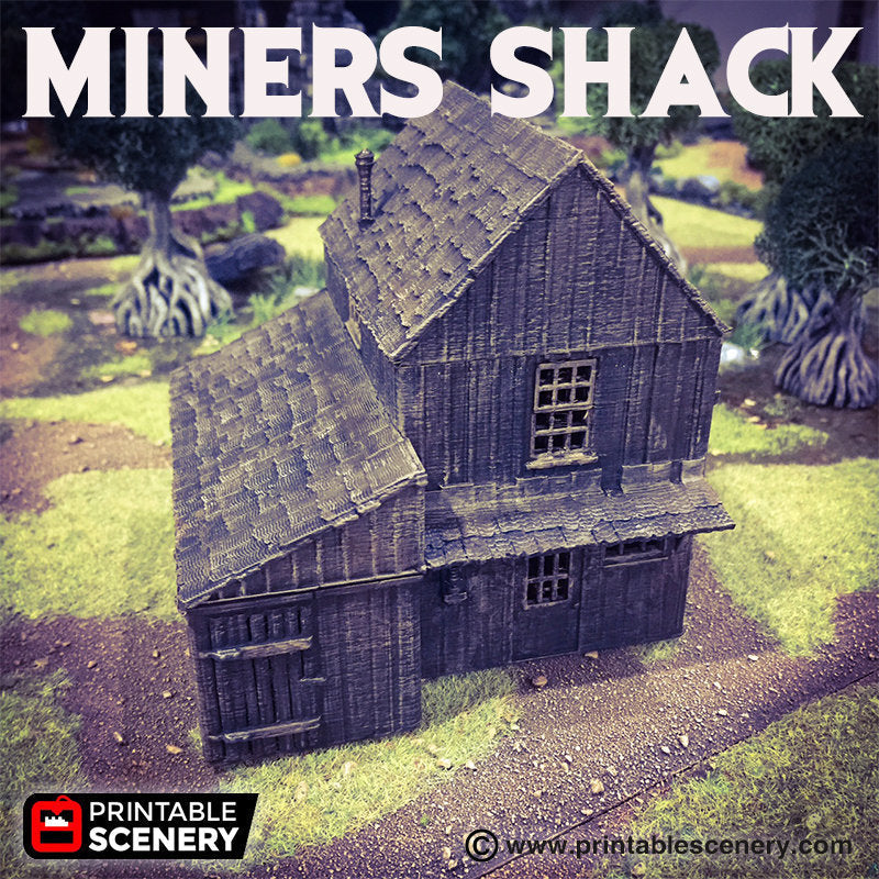 Miner's Shack - 15mm 28mm 32mm Time Warp Wargaming Terrain Scatter Western D&D, DnD - Only-Games
