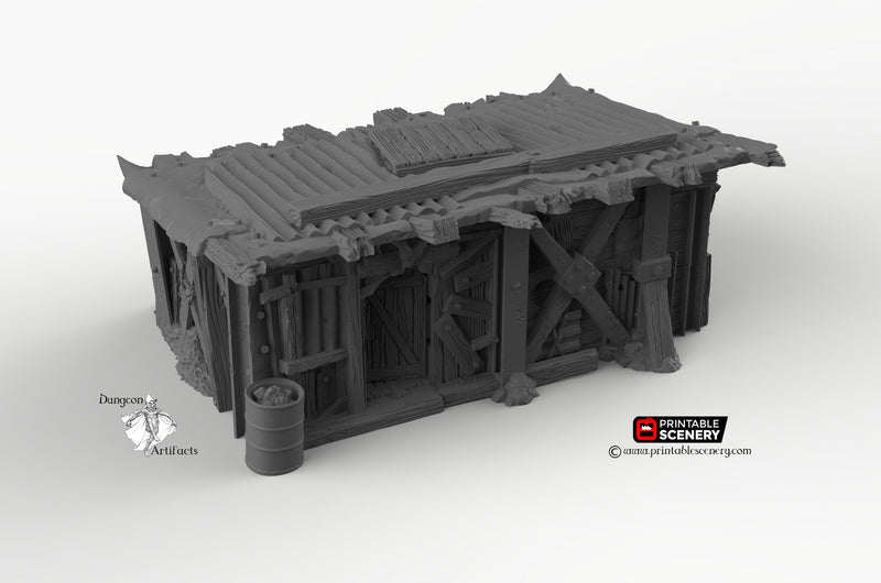Scrap Yard House - 15mm 28mm 20mm 32mm Brave New Worlds Wasteworld Gaslands Terrain Scatter D&D DnD - Only-Games