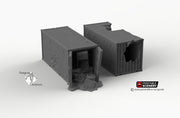 Wasteland Shipping Containers - Brave New Worlds - Printable Scenery Wasteworld Gaslands Terrain Scatter D&D DnD - Only-Games