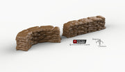 Sandbag Walls - Brave New Worlds - Printable Scenery Wasteworld Terrain Scatter D&D DnD Sand Bag Sandbags Bags - Only-Games