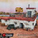 Derelict Gas Station - Brave New Worlds - Printable Scenery Wasteworld Gaslands Terrain D&D DnD
