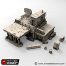 Derelict Gas Station - Brave New Worlds - Printable Scenery Wasteworld Gaslands Terrain D&D DnD