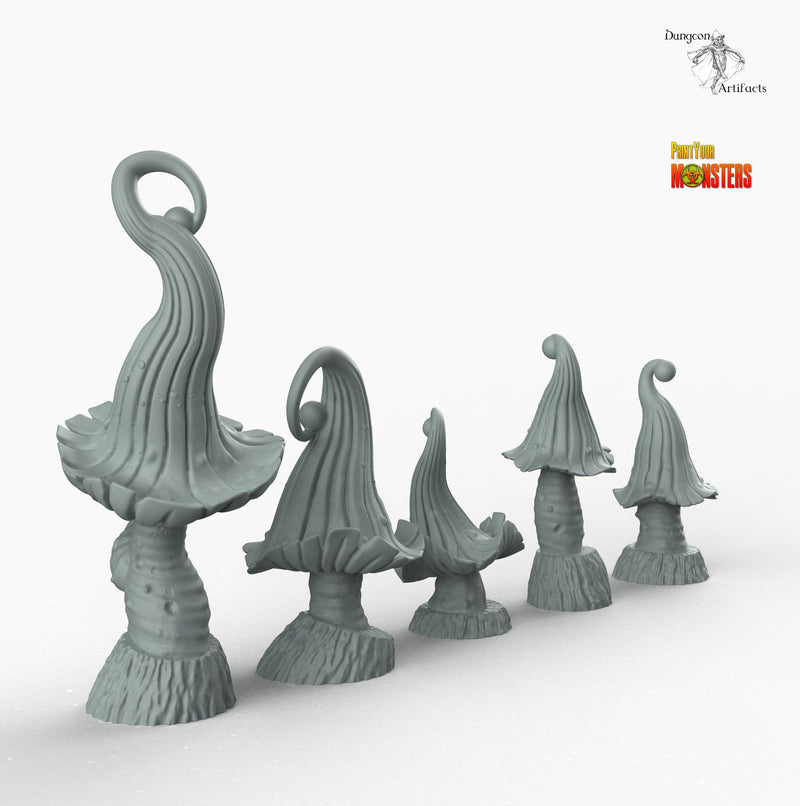 Enchanted Mushrooms - Print Your Monsters Fantastic Plants and Rocks Resin Terrain Wargaming D&D DnD - Only-Games
