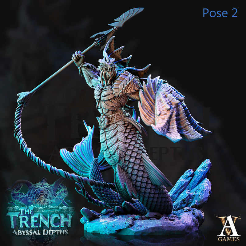Merrow - | Resin Miniature | Dungeons and Dragons Miniatures | Pathfinder Miniatures | D&D 5e | RPG - Tabletop | Figure for Painting | - Only-Games
