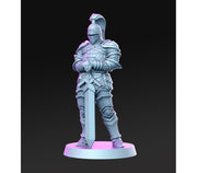 Knight | Paladin | Miniature | Fighter | Heavy Armor | Dungeons and Dragons | 28mm Scale | 32mm scale | Pathfinder | Figure for Painting| - Only-Games