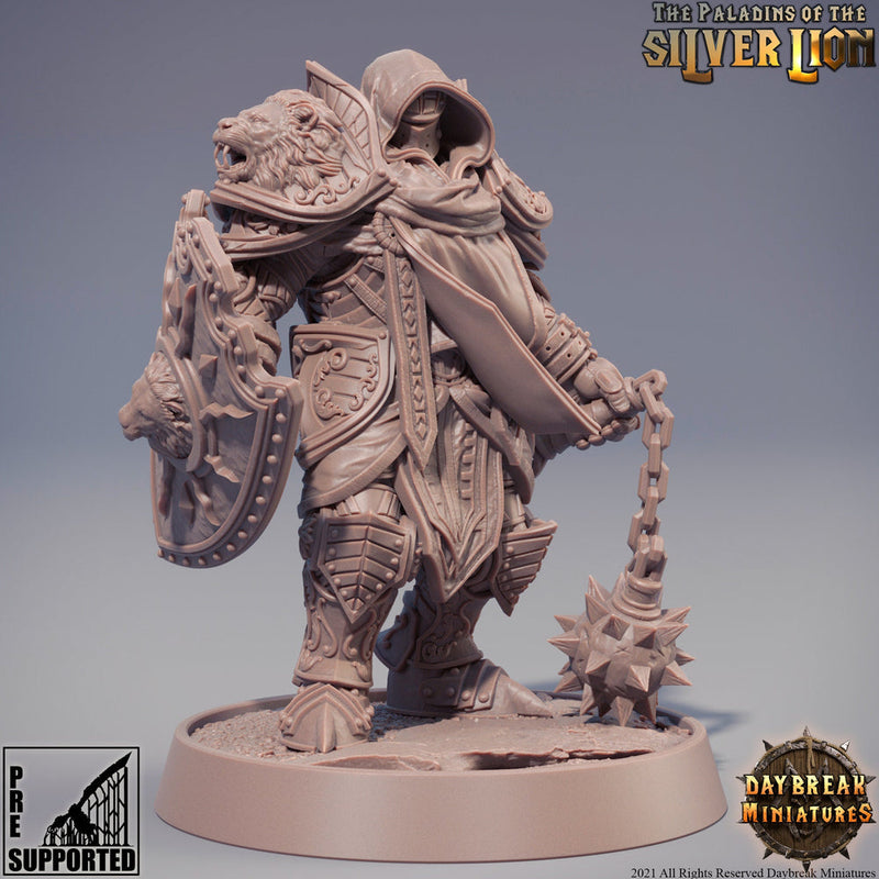 Paladin | Knight Templar | Miniature | Heavy Armor | Dungeons and Dragons |28mm,32m,54mm,75m,100m Scales | Pathfinder | Figure for Painting| - Only-Games