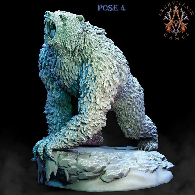Bear miniature | Druid | Bear | Animal statue | 28mm | 32mm scale | Pathfinder | Figure for Painting | Resin | Dungeons and Dragons | rpg| - Only-Games