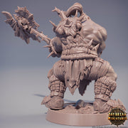 Orc War Chief | Orc barbarian Battle Axe | | 28mm | 32mm |54mm |75mm|100mm tall |  Megaboss | Dungeons and Dragons Pathfinder | - Only-Games