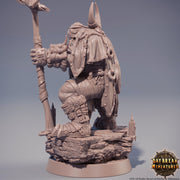 Half-orc Druid | Orc Shaman| Cleric | Miniature | Megaboss | Dungeons and Dragons | 28mm | 32mm | Pathfinder | - Only-Games