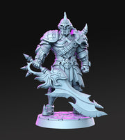 Fighter | Paladin| Miniatures | Kalkhan | Heavy Armor | Dungeons and Dragons | 28mm and 32mm | Pathfinder | Figure for Painting | Fighter| - Only-Games