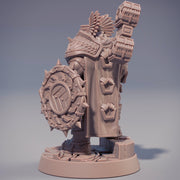 Dwarf Fighter | Dwarf  | Hammer & Shield | Dungeons and Dragons | 28mm, 32mm, 54mm,75mm,100mm Tall Pathfinder | Figure for Painting - Only-Games