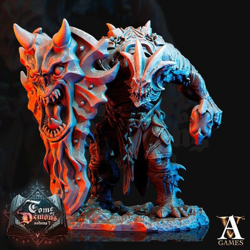 Tanarukk Demon DnD | 70mm | Foot soldier Demon | Skulltaker Daemon Khorne | 32mm scale | Out of the Abyss | Demon | Dungeons and Dragons | - Only-Games