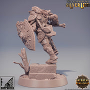 Paladin | Female Paladin  | Miniature | Heavy Armor | Dungeons and Dragons | 28mm Scale | 32mm scale | Pathfinder | D&D | - Only-Games