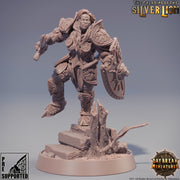 Paladin | Female Paladin  | Miniature | Heavy Armor | Dungeons and Dragons | 28mm Scale | 32mm scale | Pathfinder | D&D | - Only-Games
