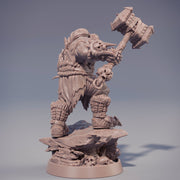 Orc boss | Ork | Orc barbarian | Warhammer and claws| |D & D | 28mm |32mm |54mm|75mm|100mm Tall Pathfinder | Raging Barbarian orc - Only-Games