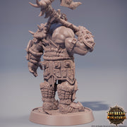 Orc War Chief | Orc barbarian | Megaboss | Dungeons and Dragons | 28mm or 32mm | 75mm Tall Pathfinder | Barbarian orc - Only-Games