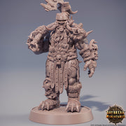 Orc War Chief | Orc barbarian | Megaboss | Dungeons and Dragons | 28mm or 32mm | 75mm Tall Pathfinder | Barbarian orc - Only-Games