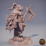 Half-orc Barbarian|  Orc War Chief | Player character | Miniature | Megaboss | D&D| 28mm | 32mm |54mm|75mm|100mm tall Pathfinder | - Only-Games