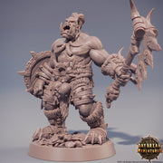 Half-orc Barbarian|  Orc War Chief | Player character | Miniature | Megaboss | D&D| 28mm | 32mm |54mm|75mm|100mm tall Pathfinder | - Only-Games