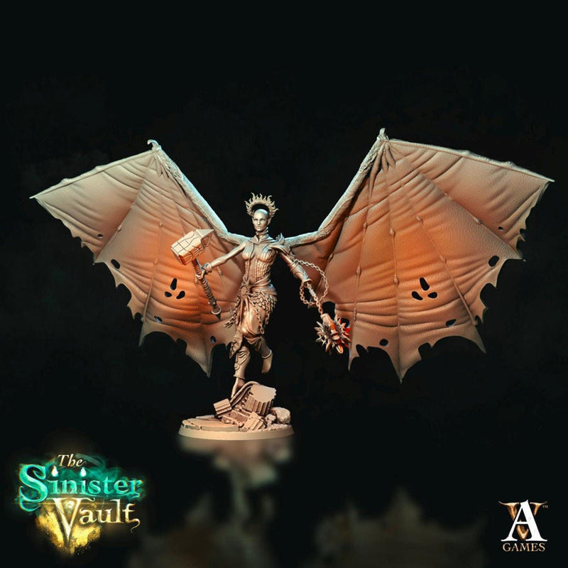 Zariel the Fallen Angel |28mm, 32mm, 54mm, 75mm, 100mm Scale |Angel Succubus Miniature | D& D Miniatures | Pathfinder Miniatures | - Only-Games
