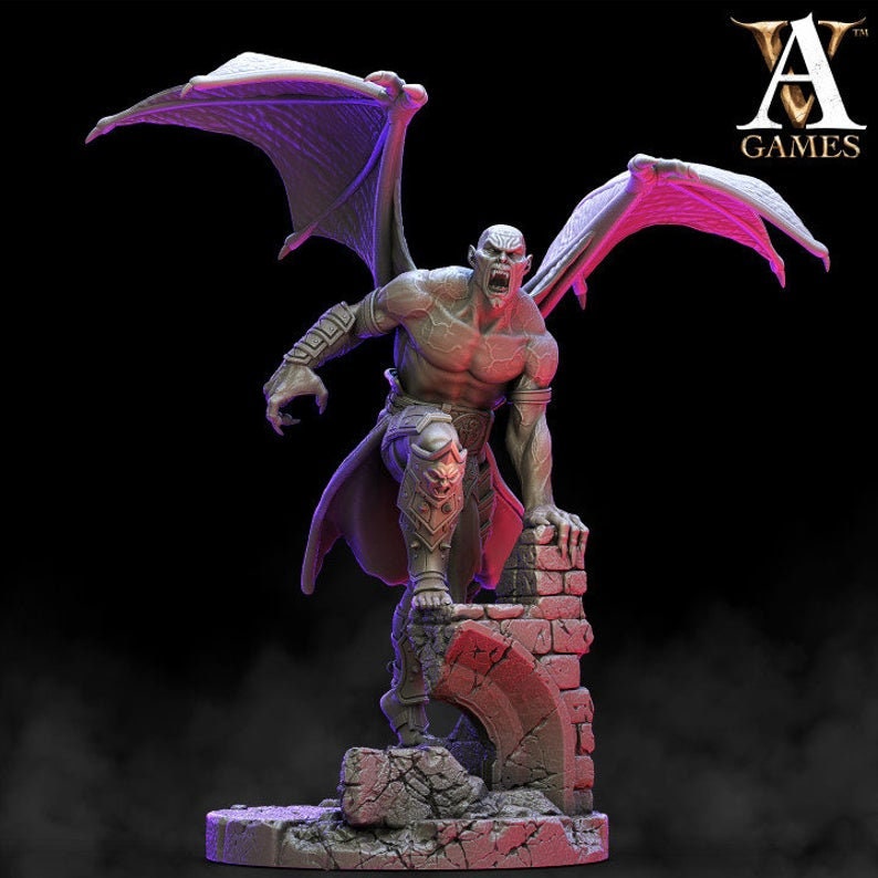 Vampire - | 32mm Scale | Vampire Miniature | Dungeons and Dragons Miniatures Undead | Pathfinder Miniatures | Vampire Figurine | Mini - Only-Games