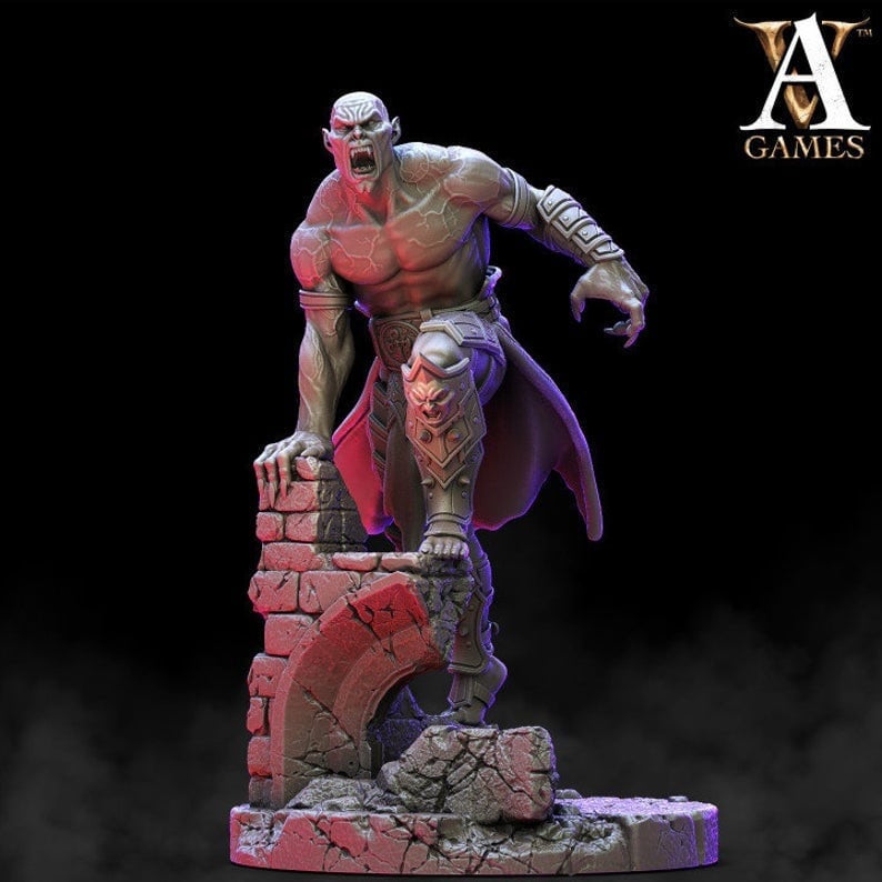 Vampire - | 32mm Scale | Vampire Miniature | Dungeons and Dragons Miniatures Undead | Pathfinder Miniatures | Vampire Figurine | Mini - Only-Games