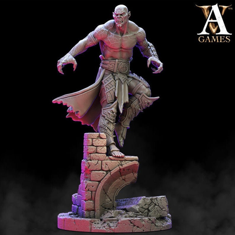 Vampire w/wings and No Wings- | 32mm Scale | Vampire Miniature | Dungeons and Dragons Miniatures Undead | Pathfinder Miniatures | Dnd Mini | - Only-Games