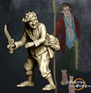 Halfling Adventurer Rogue 2 poses | 28mm Scale | 32mm Scale | Pathfinder Figure | DnD | Figurine unpainted | - Only-Games