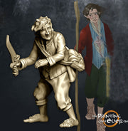 Halfling Adventurer Rogue 2 poses | 28mm Scale | 32mm Scale | Pathfinder Figure | DnD | Figurine unpainted | - Only-Games