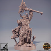 Evil Fighter Mace and Shield | Blood Warriors | 28mm, 32mm, 75mm | Miniature | Dungeons and Dragons | Pathfinder | DnD - Only-Games
