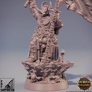 Chaos Knight flaming sword | Blood Warriors | 28mm, 32mm, 75mm | Miniature | Dungeons and Dragons | Pathfinder | - Only-Games