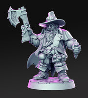 Cleric Ranger Monster Hunter | Blood Hunter | 28mm and 32mm Miniatures |  Dungeons and Dragons | Pathfinder | Figure for Painting | Fighter| - Only-Games