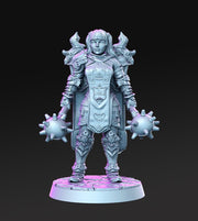 Female Cleric | Sexy Human Cleric | Miniatures | Female 2 Morninstar | Dungeons and Dragons | Pathfinder | War Domain Cleric | - Only-Games