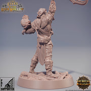Wood Elf Ranger Polearm Master | Beast Master Ranger with Hawk | Miniature | 28mm Scale | 32mm Scale | 75mm Scale | Pathfinder Figure| DnD | - Only-Games
