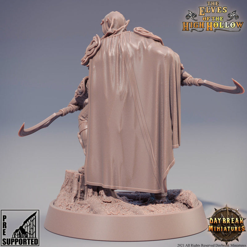 Wood Elf Ranger Fighter | Elf Fighter | Miniature | 28mm Scale | 32mm Scale | 75mm Scale | Pathfinder Figure | DnD | Elf Figurine unpainted| - Only-Games