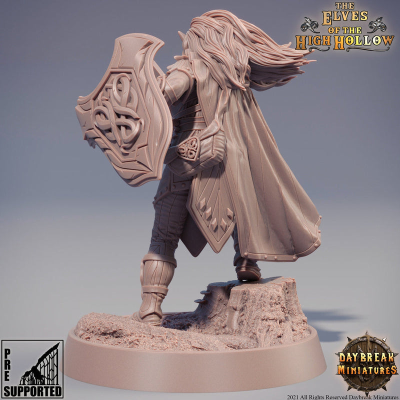 Wood Elf Ranger Fighter | Elf Fighter | Miniature | 28mm Scale | 32mm Scale | 75mm Scale | Pathfinder Figure | DnD | Elf Figurine unpainted| - Only-Games