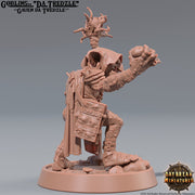Goblin Wizard Shaman | Miniatures | Dungeons and Dragons | 28mm, 32mm, 75mm scale| Pathfinder | Figure for Painting| Skragrott the Loonking - Only-Games