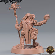Goblin Wizard Shaman | Miniatures | Dungeons and Dragons | 28mm, 32mm, 75mm scale| Pathfinder | Figure for Painting| Skragrott the Loonking - Only-Games