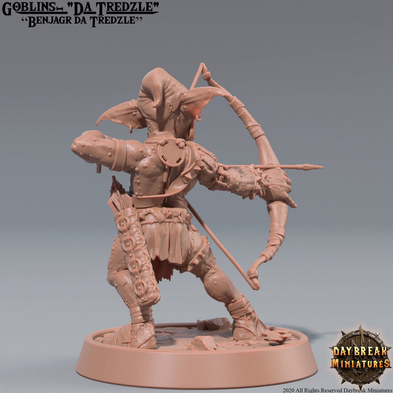 Goblin Archer | DnD Miniatures | Dungeons and Dragons | 28mm, 32mm, 75mm scale| Pathfinder | Figure for Painting| Gloomspite Glitz - Only-Games