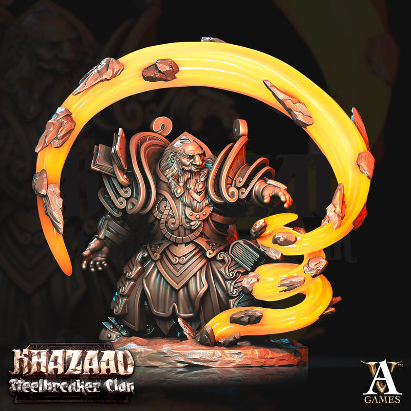 Dwarf Wizard Miniature | Mountain Dwarf Spell | Dungeons and Dragons | 28mm, 32mm,54mm, 75mm,  Scales| Pathfinder | Unpainted - Only-Games