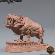 War Boar | DnD Miniatures | Dungeons and Dragons | 28mm, 32mm, 75mm scale| Pathfinder | Figure for Painting| Gloomspite Glitz - Only-Games